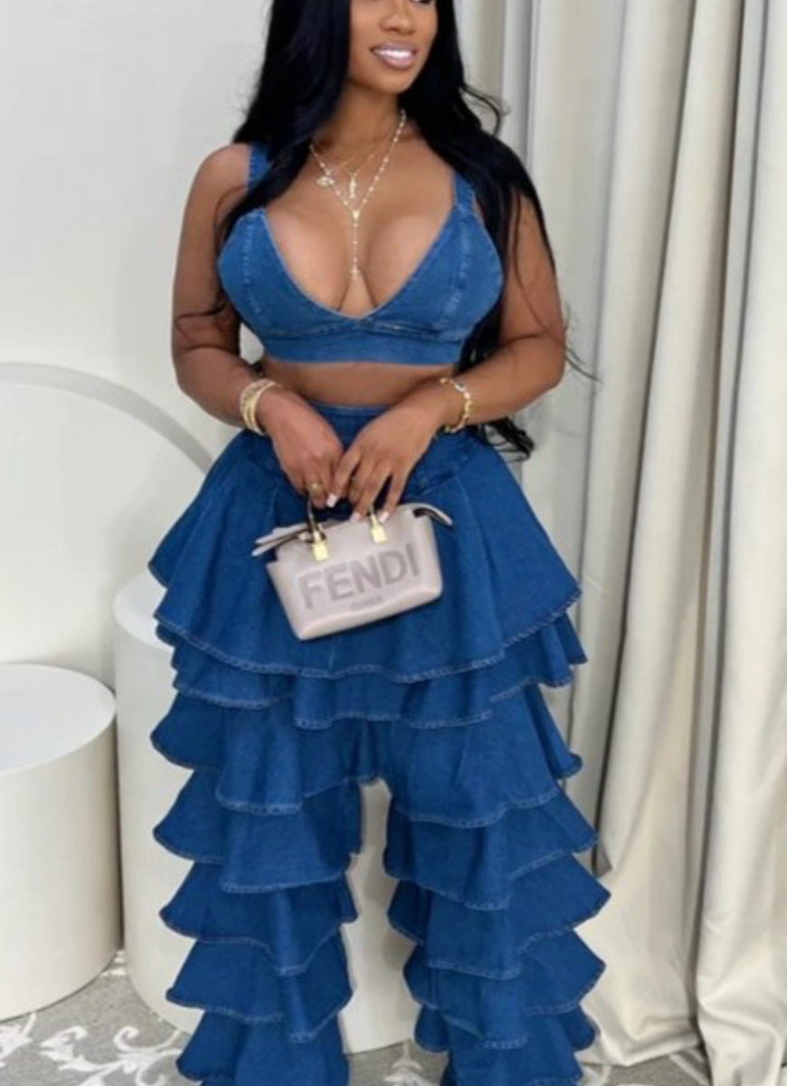 Added pressure 2piece denim set – MADDGEAR BOUTIQUE